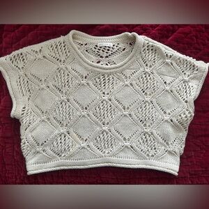 Like new cream knit bohemian sweater